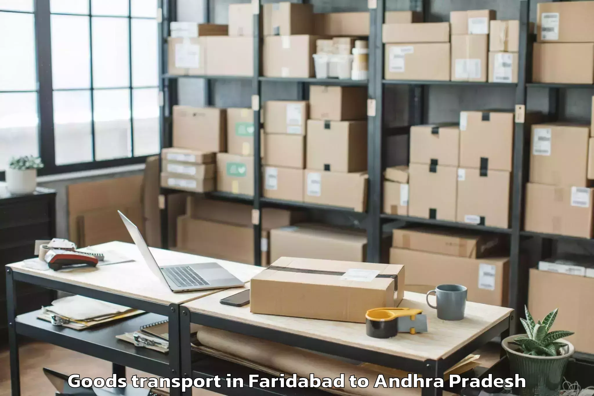 Professional Faridabad to Kajuluru Goods Transport